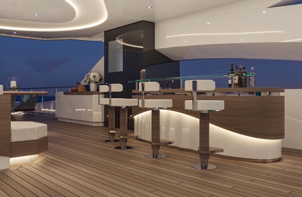 eternal spark yacht charter bar on the sundeck