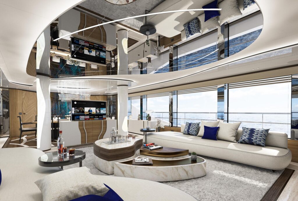 eternal spark yacht charter main salon view