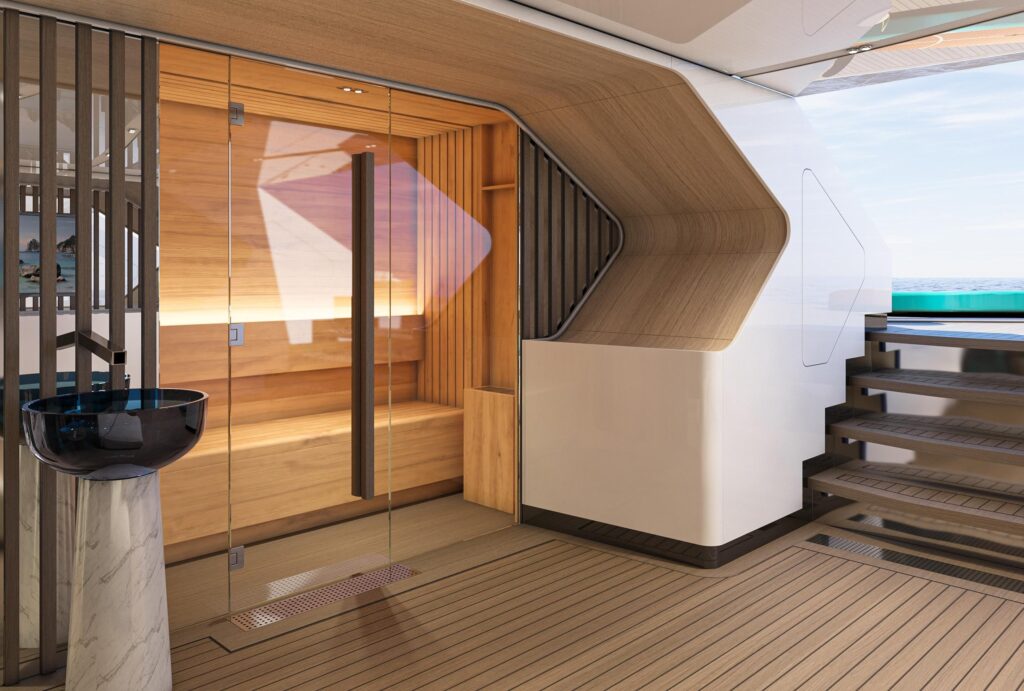 A Full Wellness Experience Aboard Eternal Spark 2 eternal spark yacht charter sauna