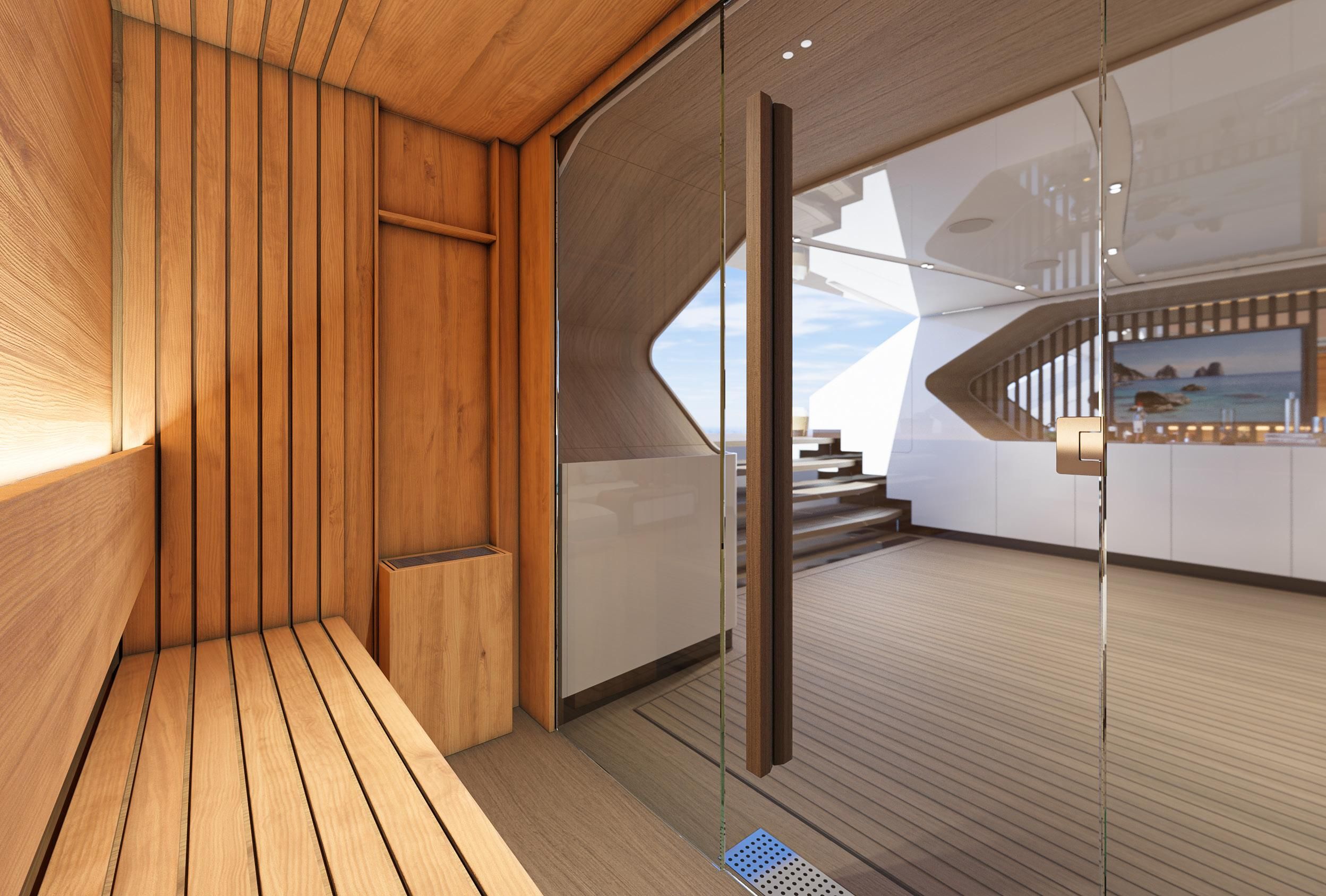 Beach Club Extravaganza Aboard Eternal Spark Yacht 4 eternal spark yacht charter sauna inside